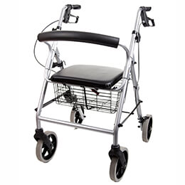 Mobility walker with seat